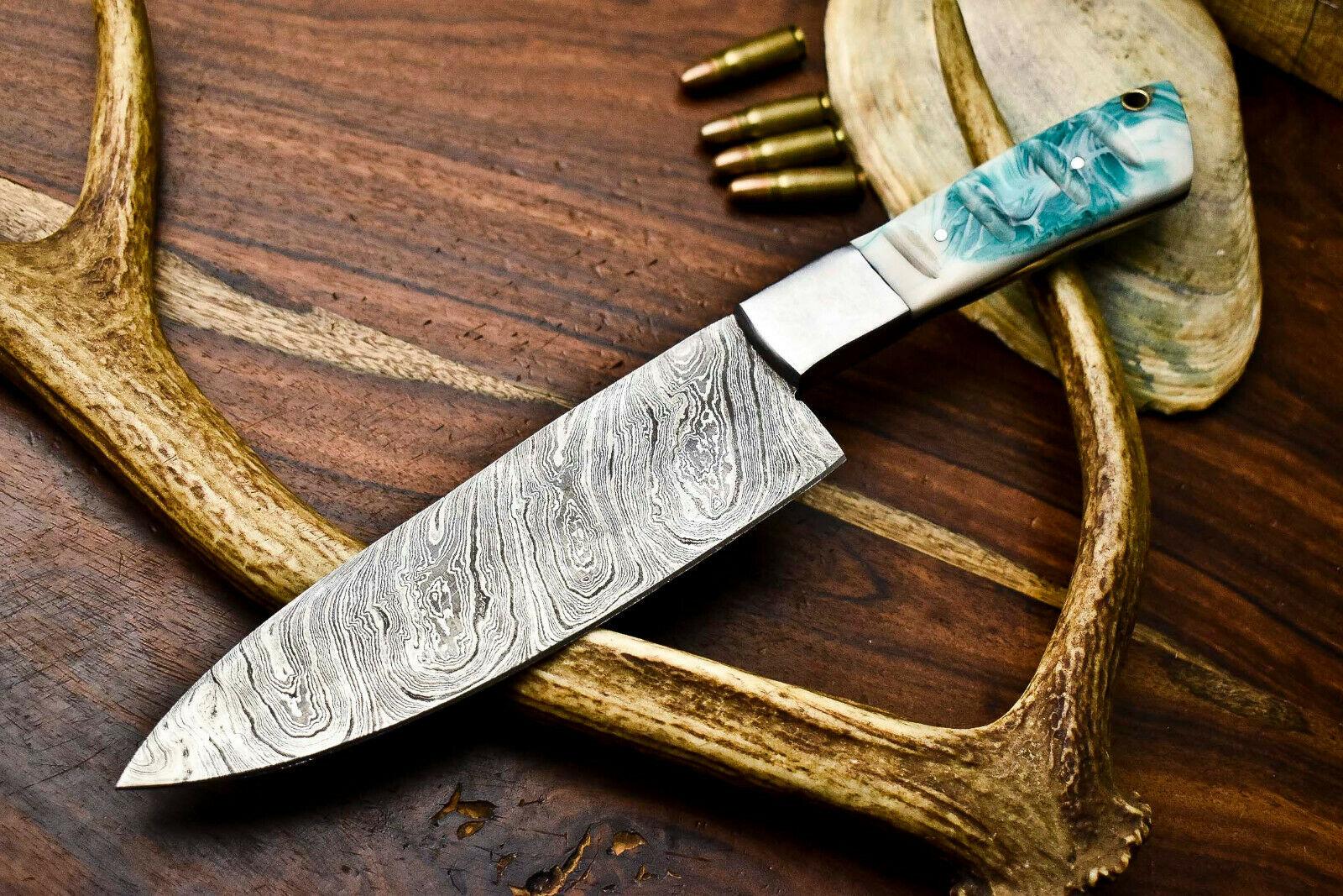  Damascus Steel  Chef  Knife Kitchen Knife with  Corian Handle 10" Damascus Chef Knife