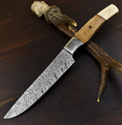 Damascus Steel Kitchen Chef Knife – Multi-Purpose Cooking & Camping Knife