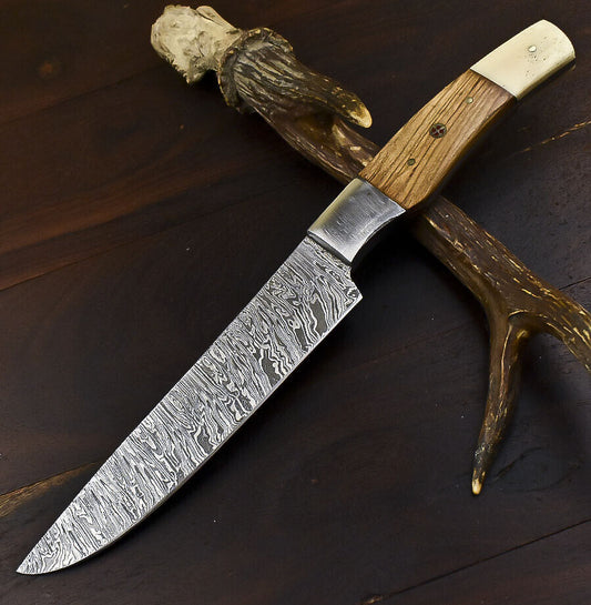 Damascus Steel Kitchen Chef Knife – Multi-Purpose Cooking & Camping Knife