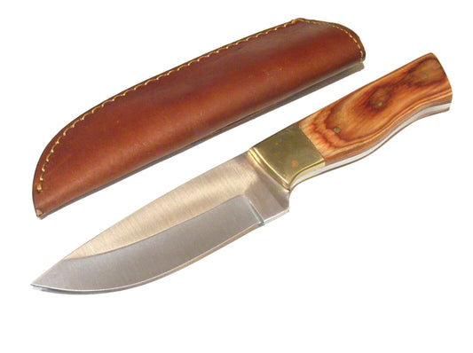 Drop Point Skinner Knife | Full Tang Stainless Steel Blade & Pakkawood Handle