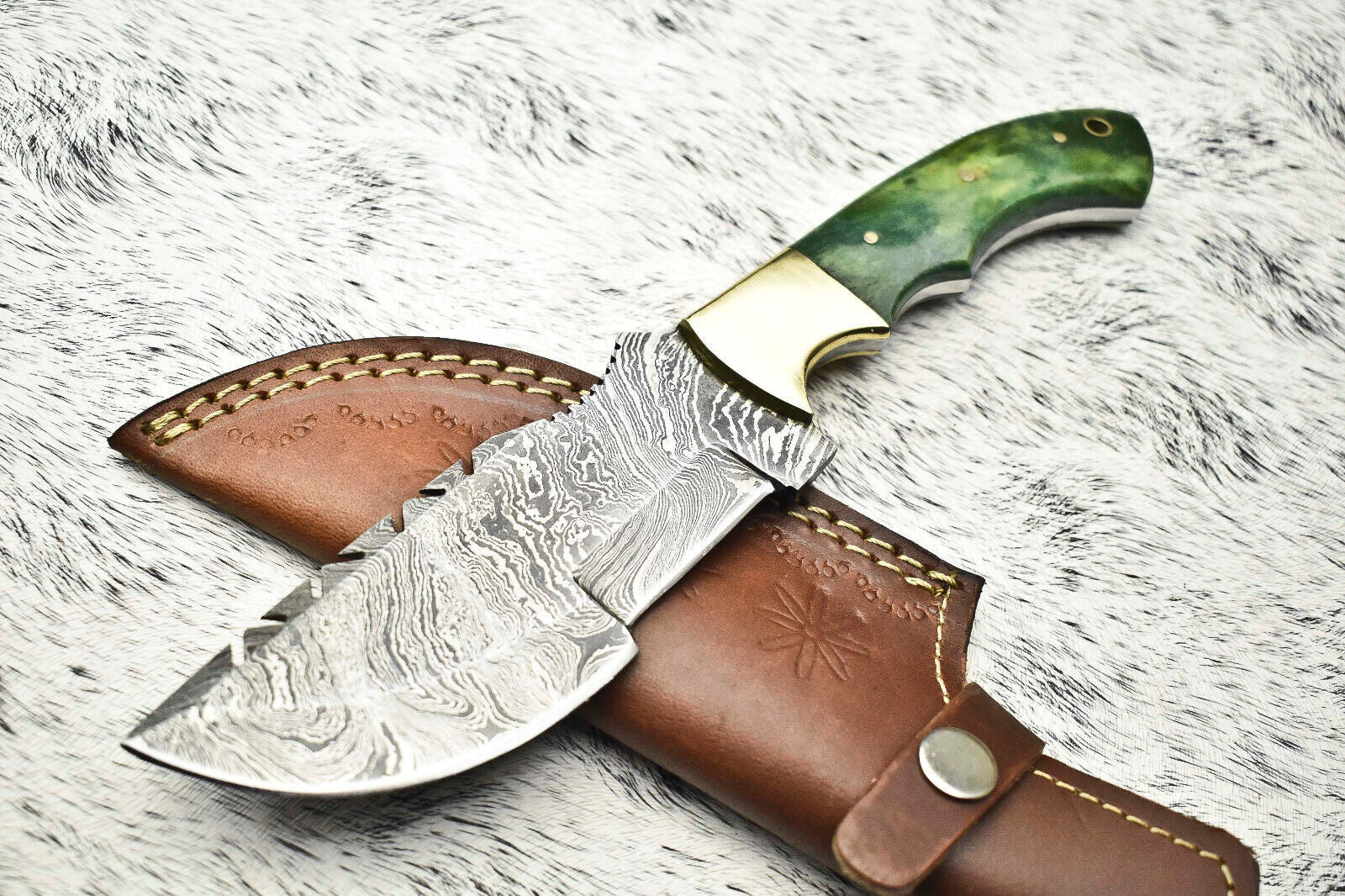Exclusive Handmade Damascus Steel Tracker Knife | Full Tang Camping & Hunting Blade