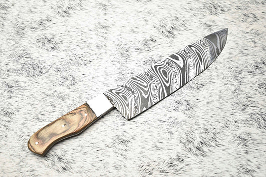  Fine Custom Handmade Damascus Steel Blade Chef Knife – Full Tang 

