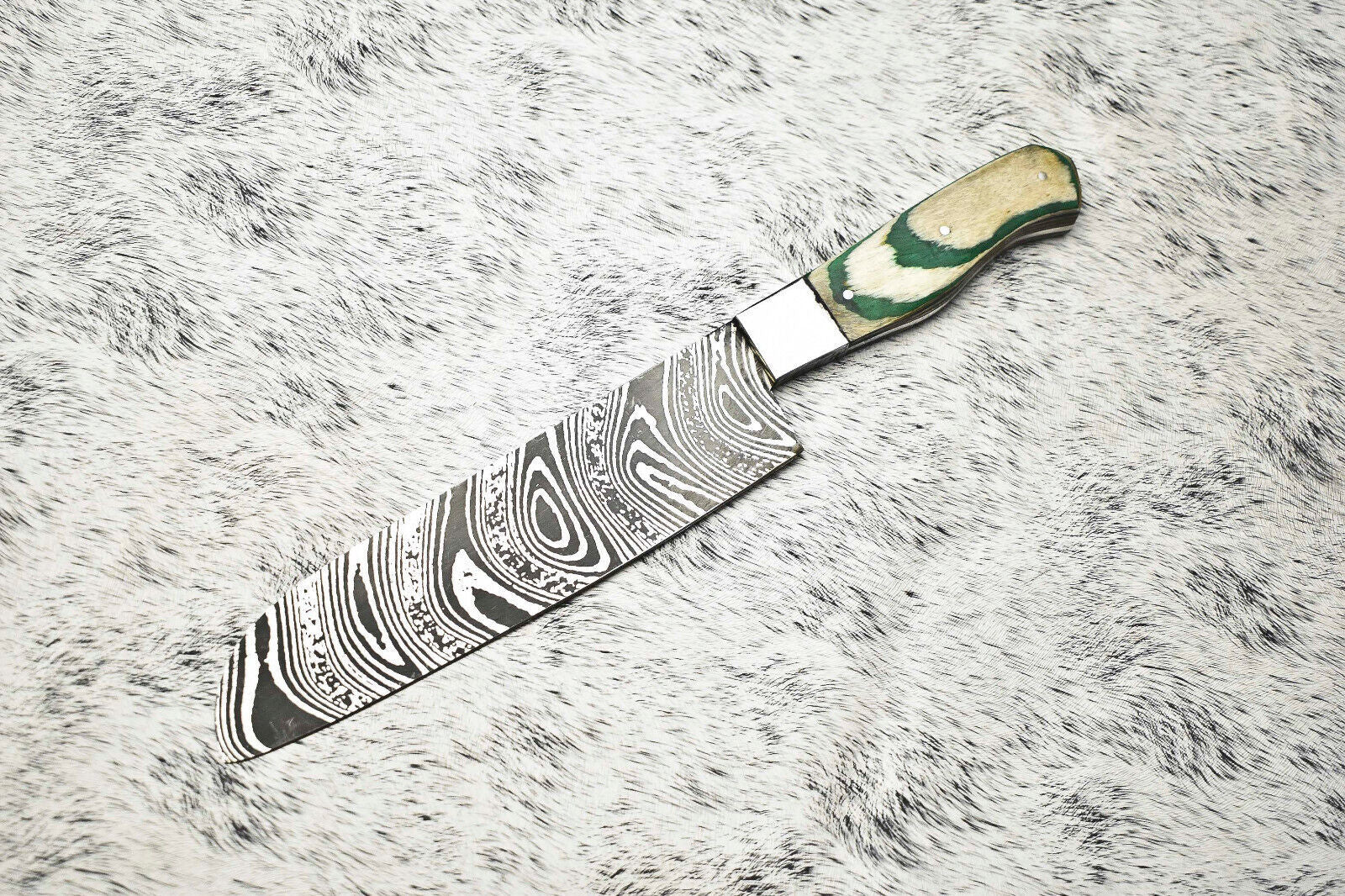 Fine Custom Handmade Damascus Steel Blade Chef Knife Full Tang Sport Knife