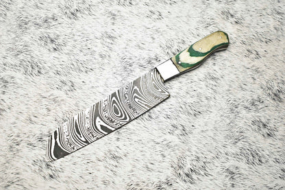 Fine Custom Handmade Damascus Steel Blade Chef Knife Full Tang Sport Knife