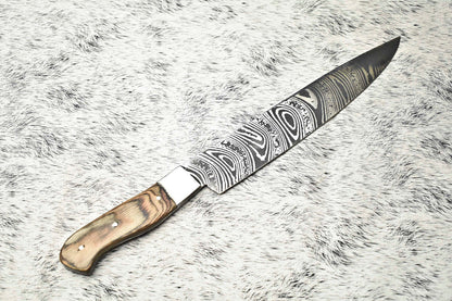 Fine Custom Handmade Damascus Steel Blade Chef Knife – Full Tang Sport Knife, Durable and Sharp

