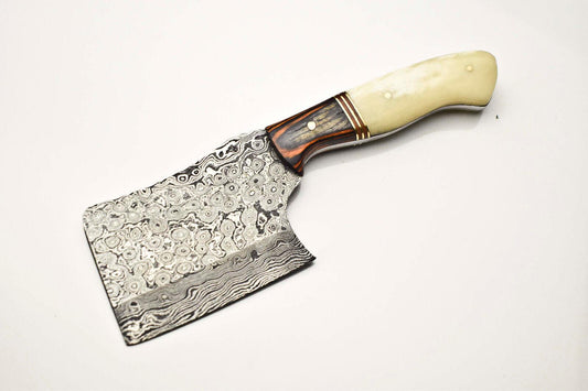Fine Custom Handmade Damascus Steel Blade Chef Mini Chopper Knife