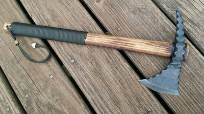 Hand-Forged Combat Spike Skull Crusher Tomahawk | Viking Axe