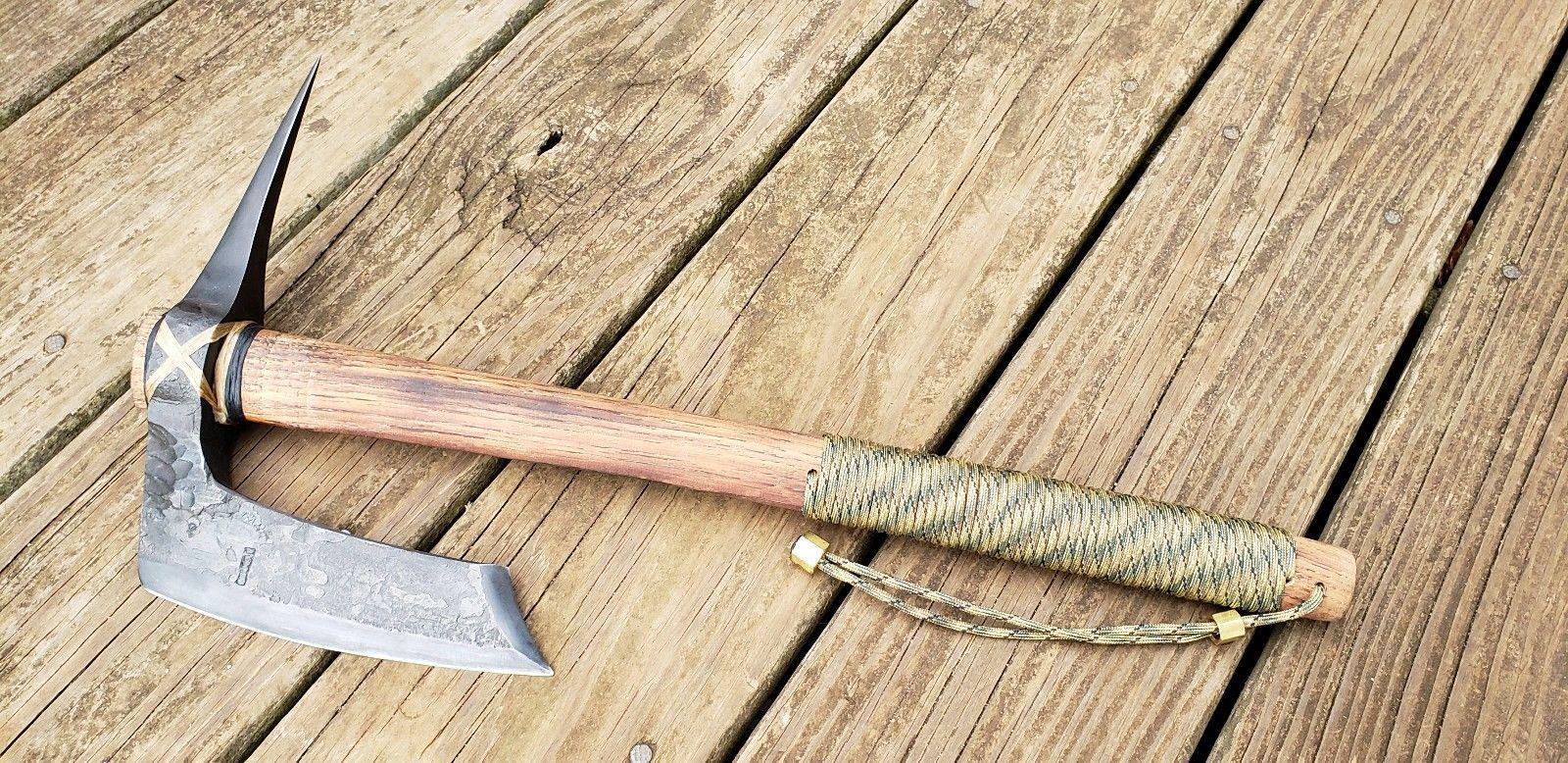 Hand-Forged Viking War Hammer Tomahawk | 4140 Tool Steel Skull Crusher 