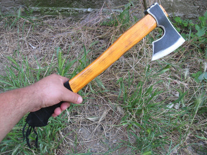 Hand Forged Bearded Viking Tomahawk Axe Hunting Tool Viking Axe & Steel Axe W/Sheath
