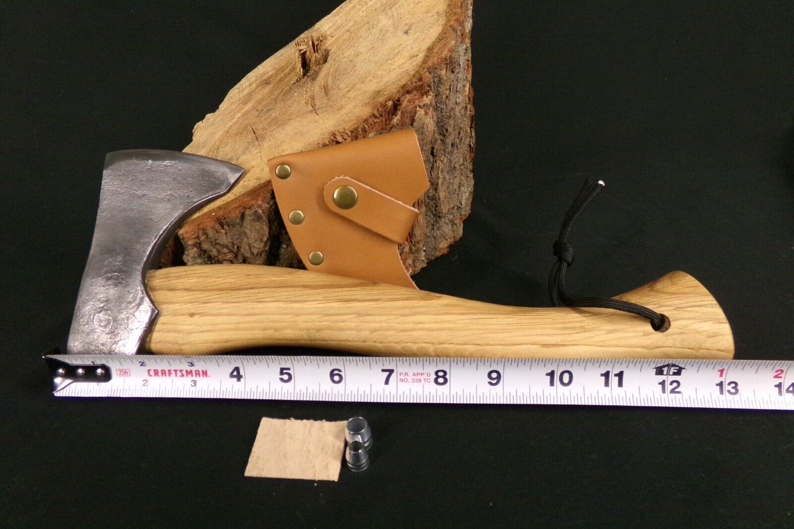 Hand Forged Carbon Steel Axe Viking Bearded Axe with Hickory Handle & Leather Sheath