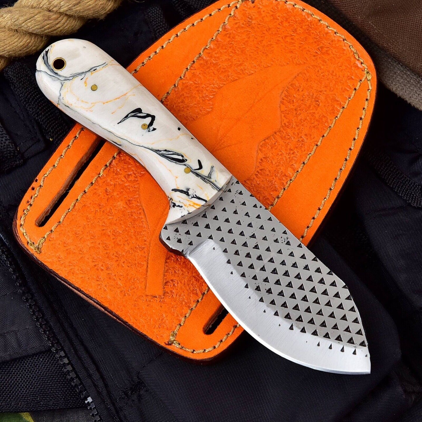 Hand Forged Cowboy Bull Cutter Knife With Horse File Steel Blade Best Bull Cutter Knife 