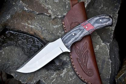 Hand Forged Skinner Knife – 440C Steel, Hard Wood Handle, Survival, Rare