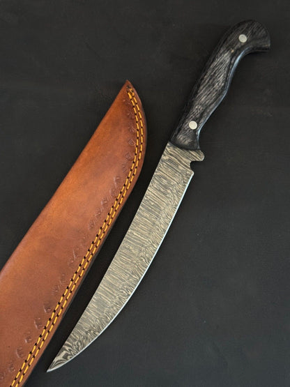 Handcrafted 12" Damascus Fillet Knife Premium Custom Fillet Knife for Kitchen W/Sheath