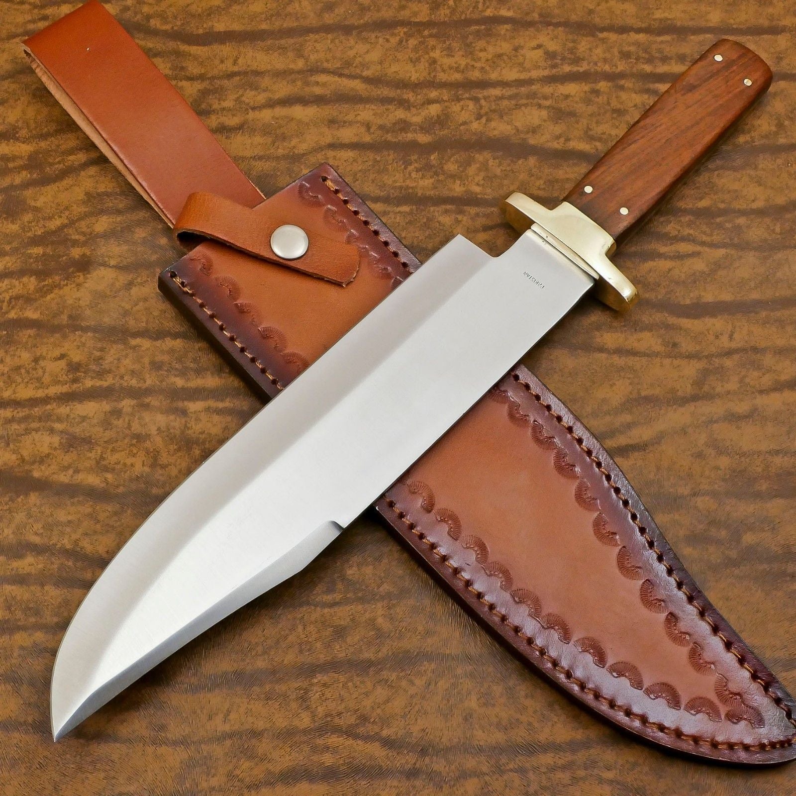 Handcrafted D2 Steel Bowie Knife | 13" Hunting & Camping Fixed Blade