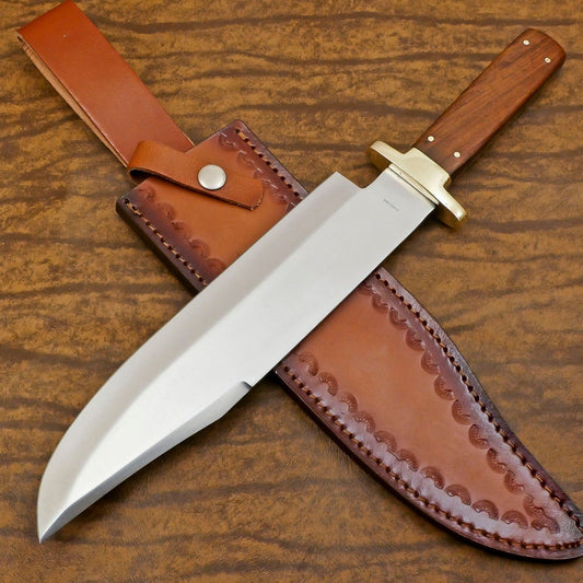 Handcrafted D2 Steel Bowie Knife | 13" Hunting & Camping Fixed Blade