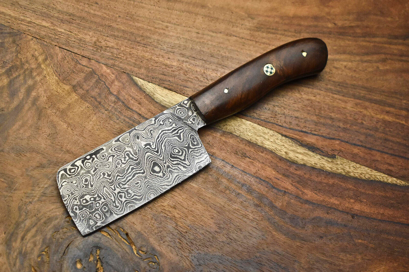 Handcrafted Full Tang Chef Knife – Real Damascus Steel Blade | Custom Sport Kitchen Knife