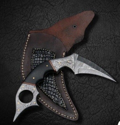 Handmade 10" Damascus Steel Karambit Knife Best Karambit Knife With Sheath
