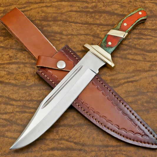 Handmade 12-Inch D2 Steel Full Tang Bowie Hunting & Outdoor Sport Knife