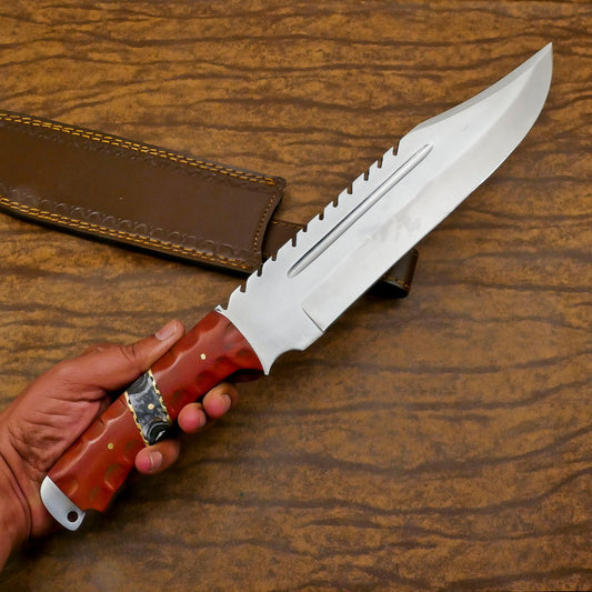 Handmade 12-Inch D2 Steel Full Tang Extra-Large Bowie Hunting & Sport Knife