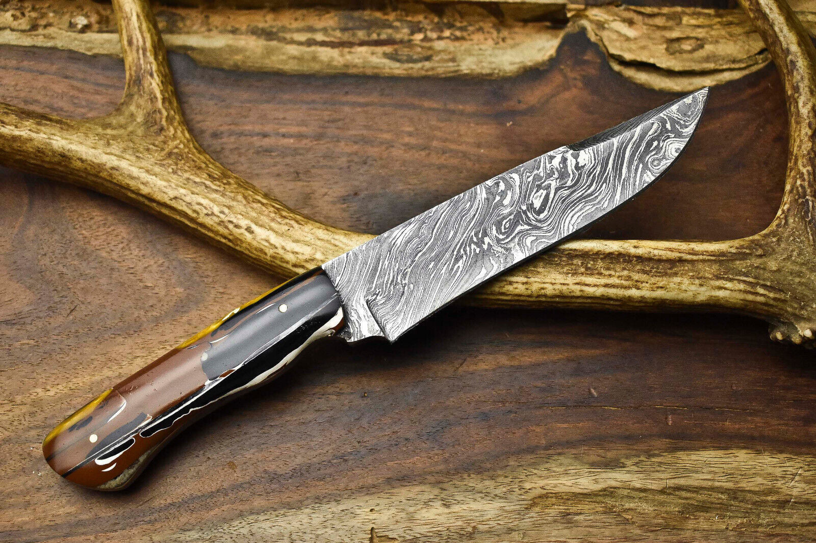 Handmade 12" Damascus Steel Chef Knife Full Tang Kitchen Knife Hand Forged Blade