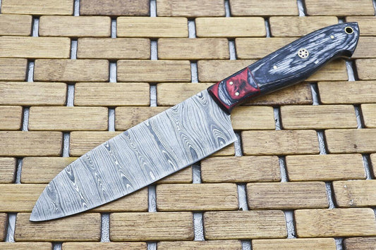 Handmade 13.4" Damascus Steel Hunting Chef Knife – 512-Layer Blade, Hard Wood Handle, Leather Sheath