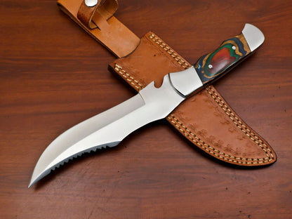 Handmade 13" D2 Steel Best Bowie Knife Full Tang Bowie Knife With Wood Handle