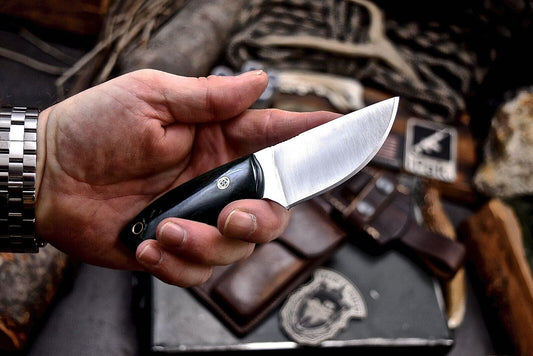 Handmade AUS-8 Steel Skinner Knife | Green Camel Bone Handle | Small Hunting & EDC Sport Knife