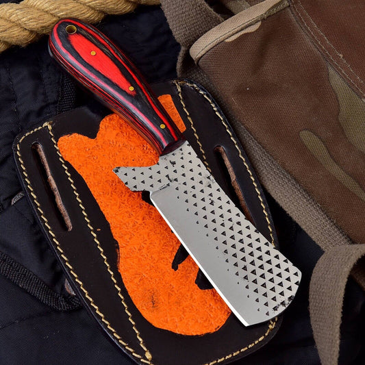 Handmade Bull Cutter Knife With Sheath Cowboy Bull Cutter Knife With Horse File Steel Blade