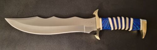 Handmade D2 Steel Decorative Display Hunting Bowie Knife with Camel Bone & Wood Handle