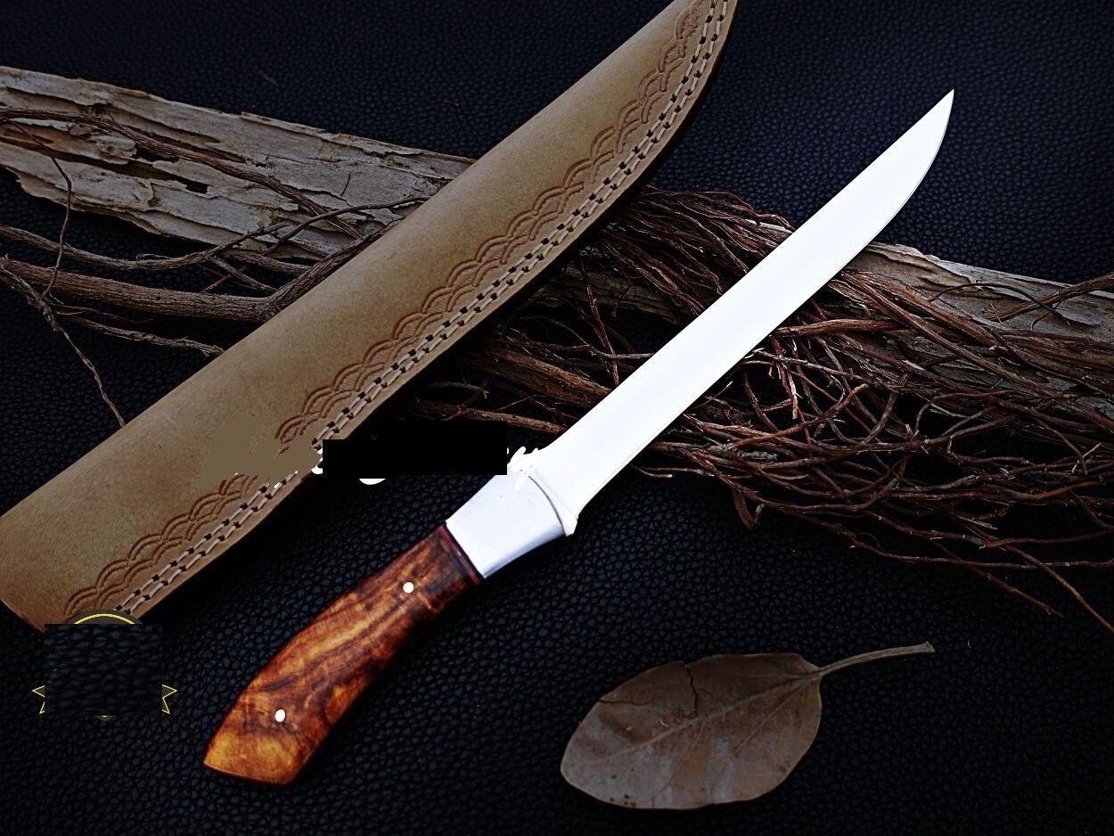 Handmade D2 Steel Fillet Knife with Rose Wood Handle Best Fillet Knife Fish Fillet Knife 