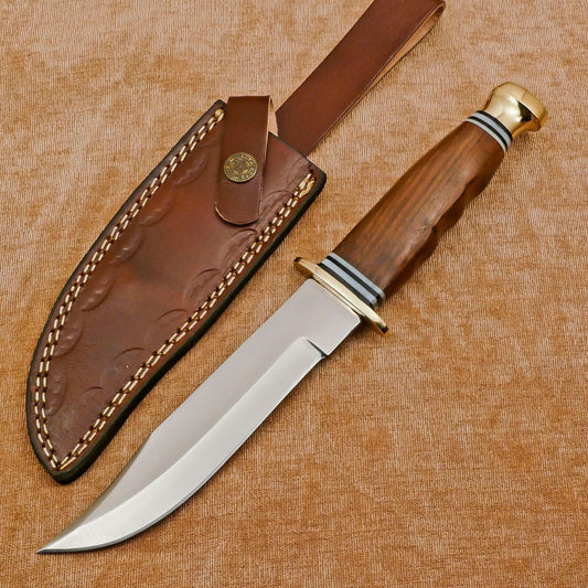 Handmade D2 Steel Fixed Blade Bowie Knife | 13" Full Tang Hunting & Camping Knife