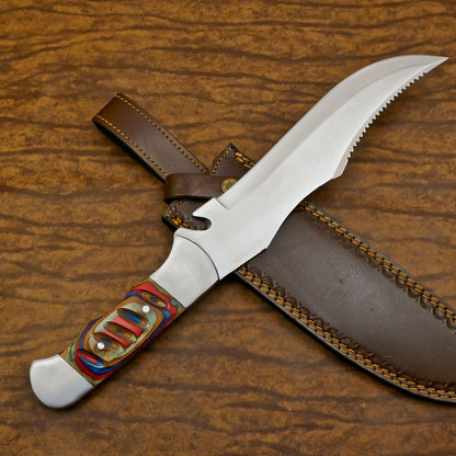Handmade D2 Steel Full Tang Huge Bowie Knife | 12" Hunting & Sport Blade
