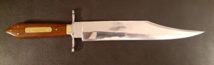 Handmade D2 Steel Hunting Bowie Knife | 19" Full Tang Blade with Wood Coffin Handle & Leather Sheath