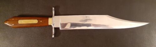 Handmade D2 Steel Hunting Bowie Knife | 19" Full Tang Blade with Wood Coffin Handle & Leather Sheath