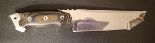 Handmade D2 Steel Hunting Bowie Knife with Micarta Handle & Leather Sheath – 11" Full Tang