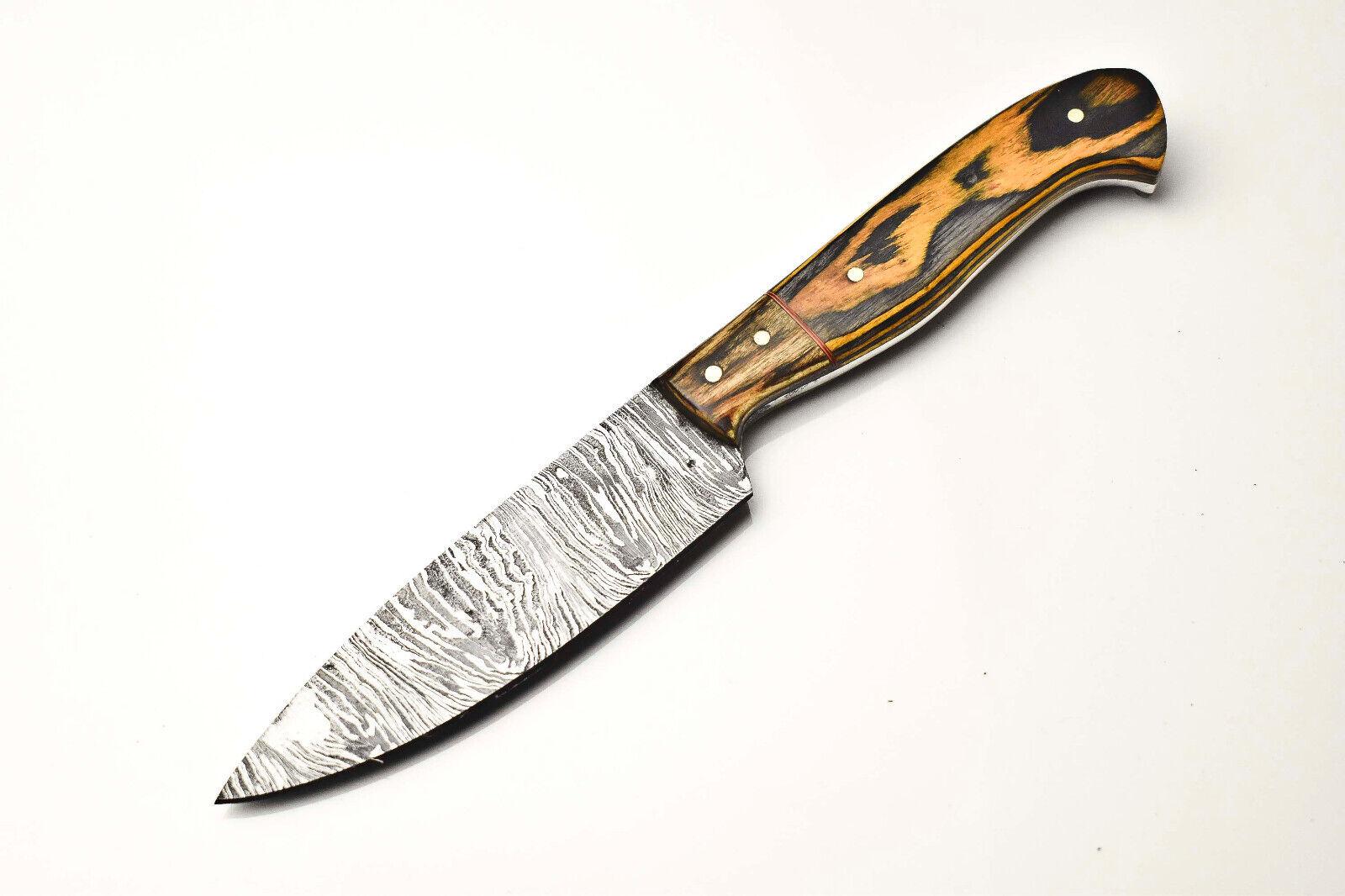 Handmade Damascus Blade Chef Knife – Full Tang, Sharp & Durable