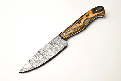 Handmade Damascus Blade Chef Knife – Full Tang, Sharp & Durable
