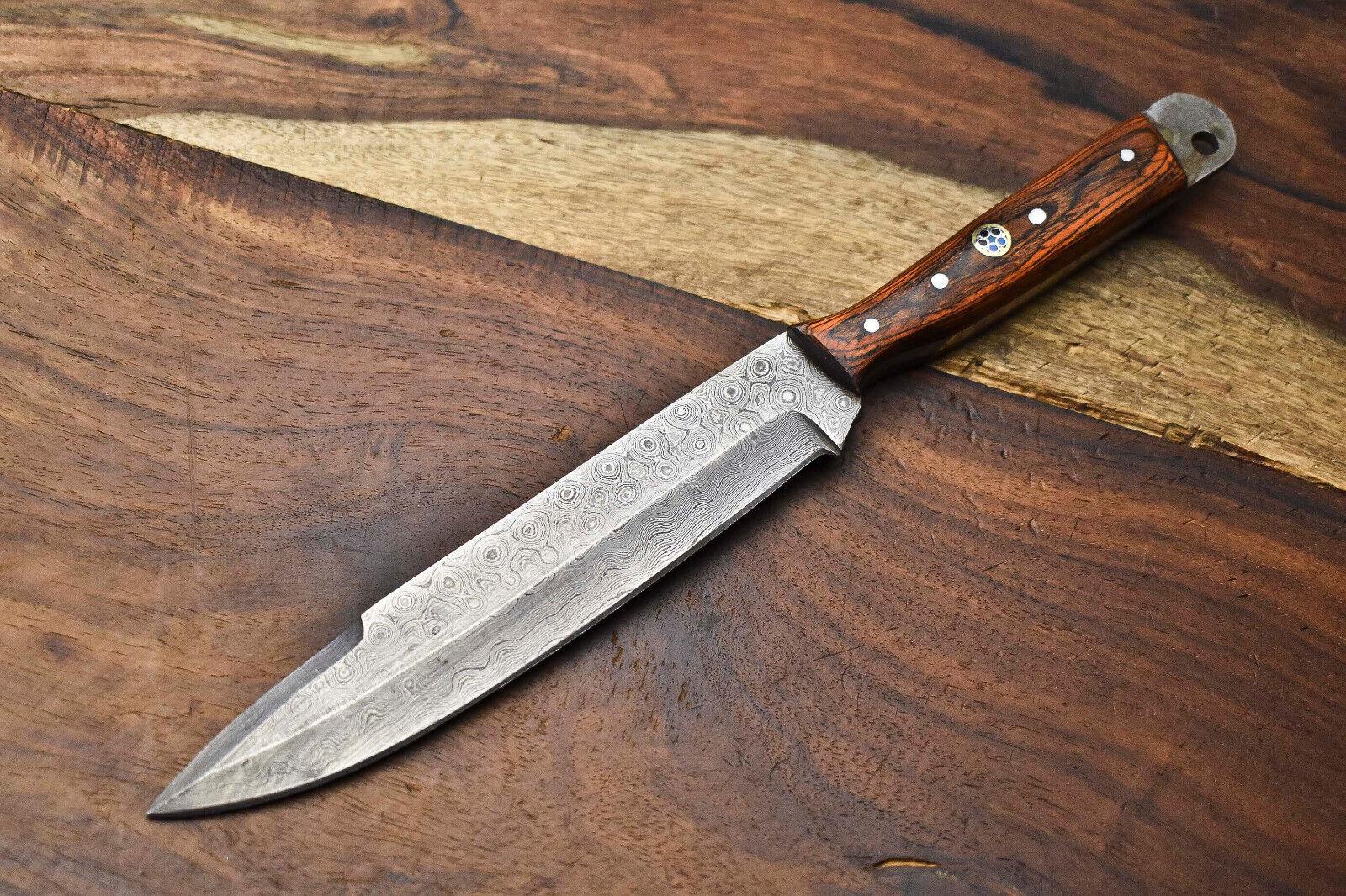 Handmade Damascus Blade Kitchen Full Tang Chef Knife, Expertly Crafted for Precision and Durability