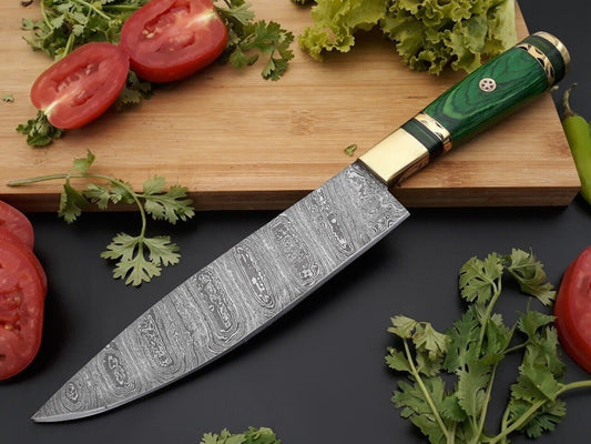 Handmade Damascus Chef Knife – 512 Layer Pattern Welded Steel