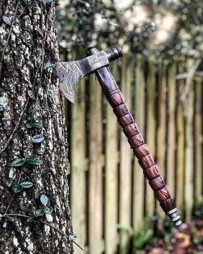 Handmade Damascus Steel Axe Hatchet Tomahawk Hunting Axe 512 Layer Forged Blade