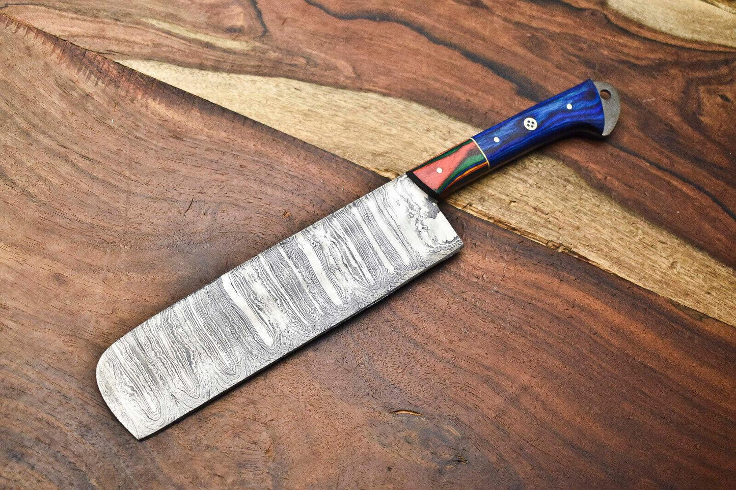 Handmade Damascus Steel Blade Chef Full Tang Knife – 13"