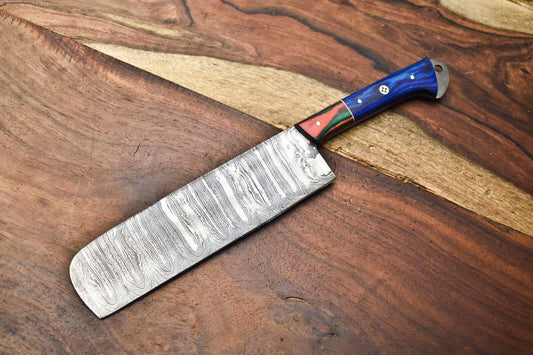 Handmade Damascus Steel Blade Chef Full Tang Knife – 13"