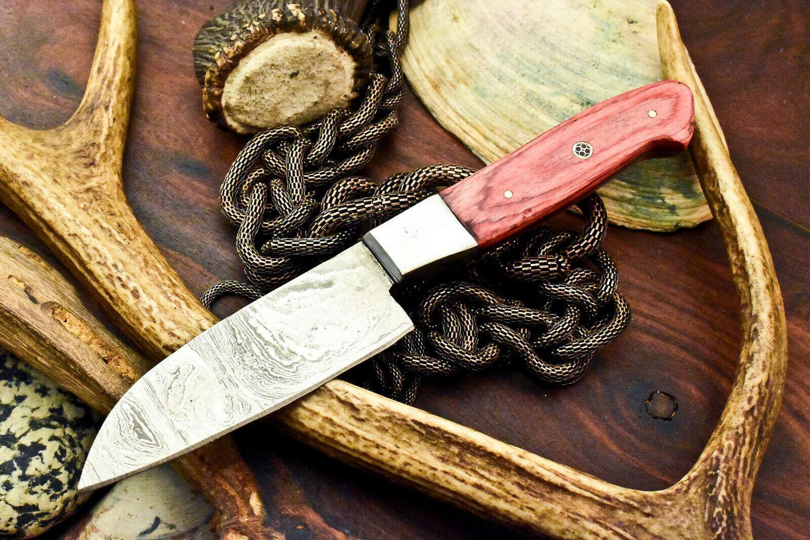 Handmade Damascus Steel Chef 9" Full Tang Pakkawood Handle  Damascus Chef Knife