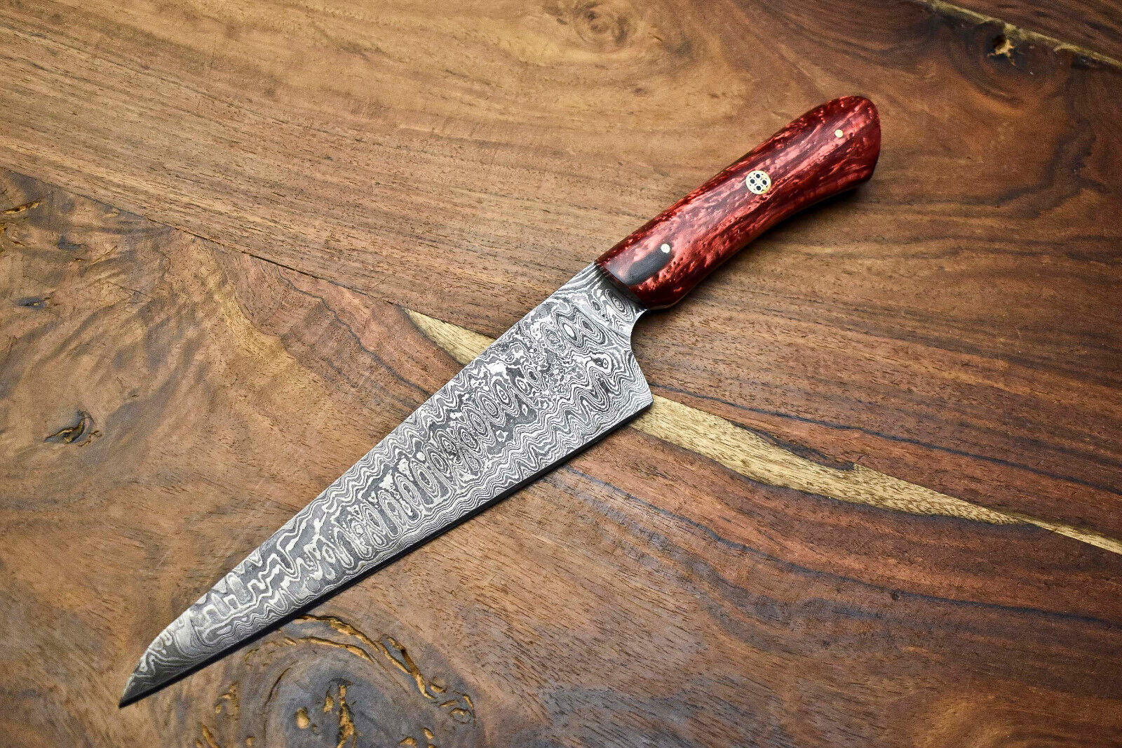 Handmade Damascus Steel Chef Knife – Full Tang Custom Forged Chopper Knife