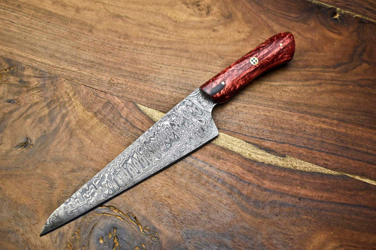 Handmade Damascus Steel Chef Knife – Full Tang Custom Forged Chopper Knife