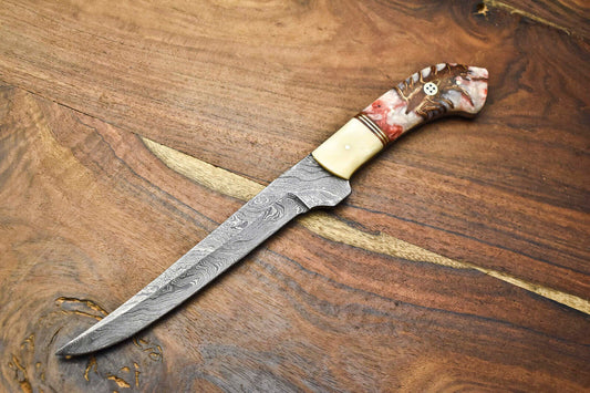 Handmade Damascus Steel Chef Knife – Full Tang Custom Sport Knife, Forged Blade