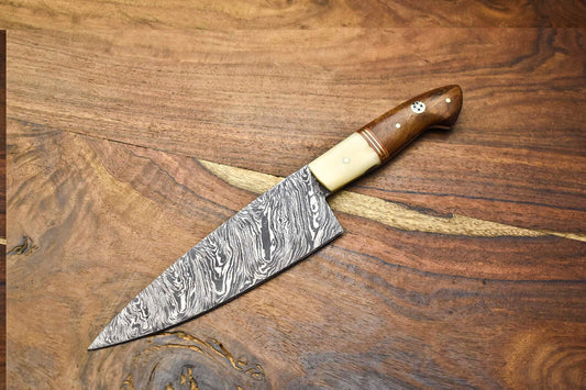 Handmade Damascus Steel Chef Knife – Full Tang Custom Sport Utility Blade