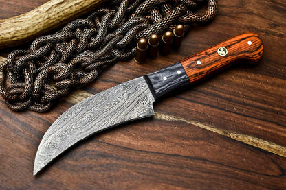 Handmade Damascus Steel Chef Knife Full Tang Damascus cooking Knife with Pakka Wood Handle