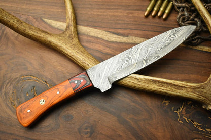 Handmade Damascus Steel Chef Knife Full Tang with Hardwood Handle