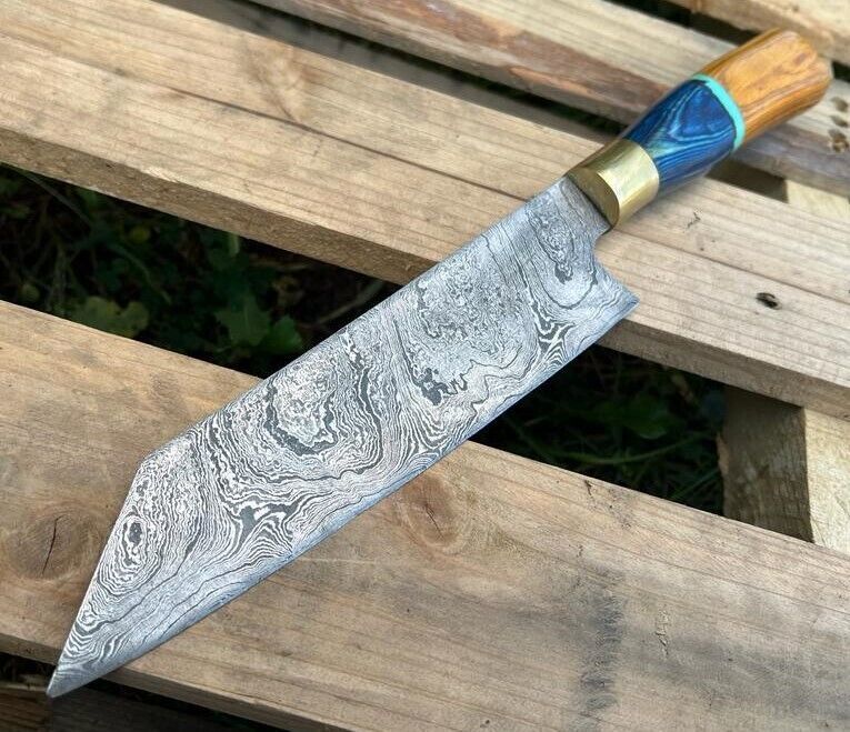 Handmade Damascus Steel Hunting & Chef Knife with Pakkawood Handle